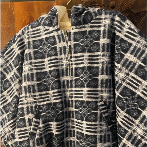 Free People Jackets & Blazers - Free people poncho - nwot - blue - oversized - fleece lined - m/l